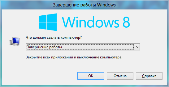 Как выключить Windows 8 - второй метод
